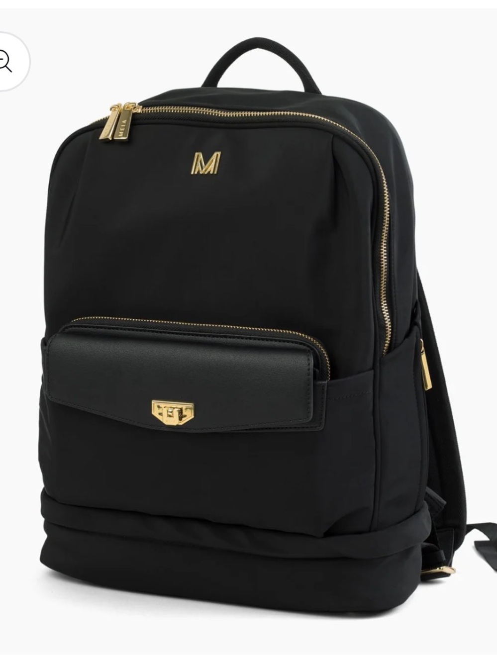 MEIA Black Multi-Pocket Work Backpack Travel Bag Organization Career OS